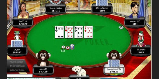 Table de poker en ligne